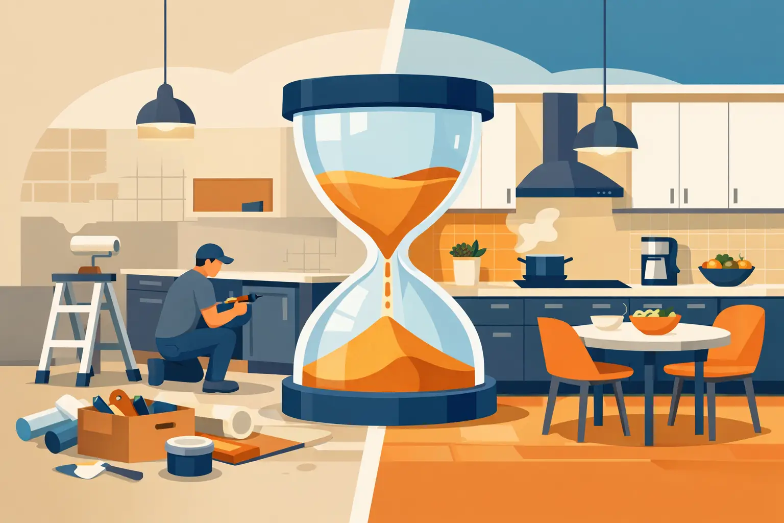 Cât durează renovarea bucătăriei realist