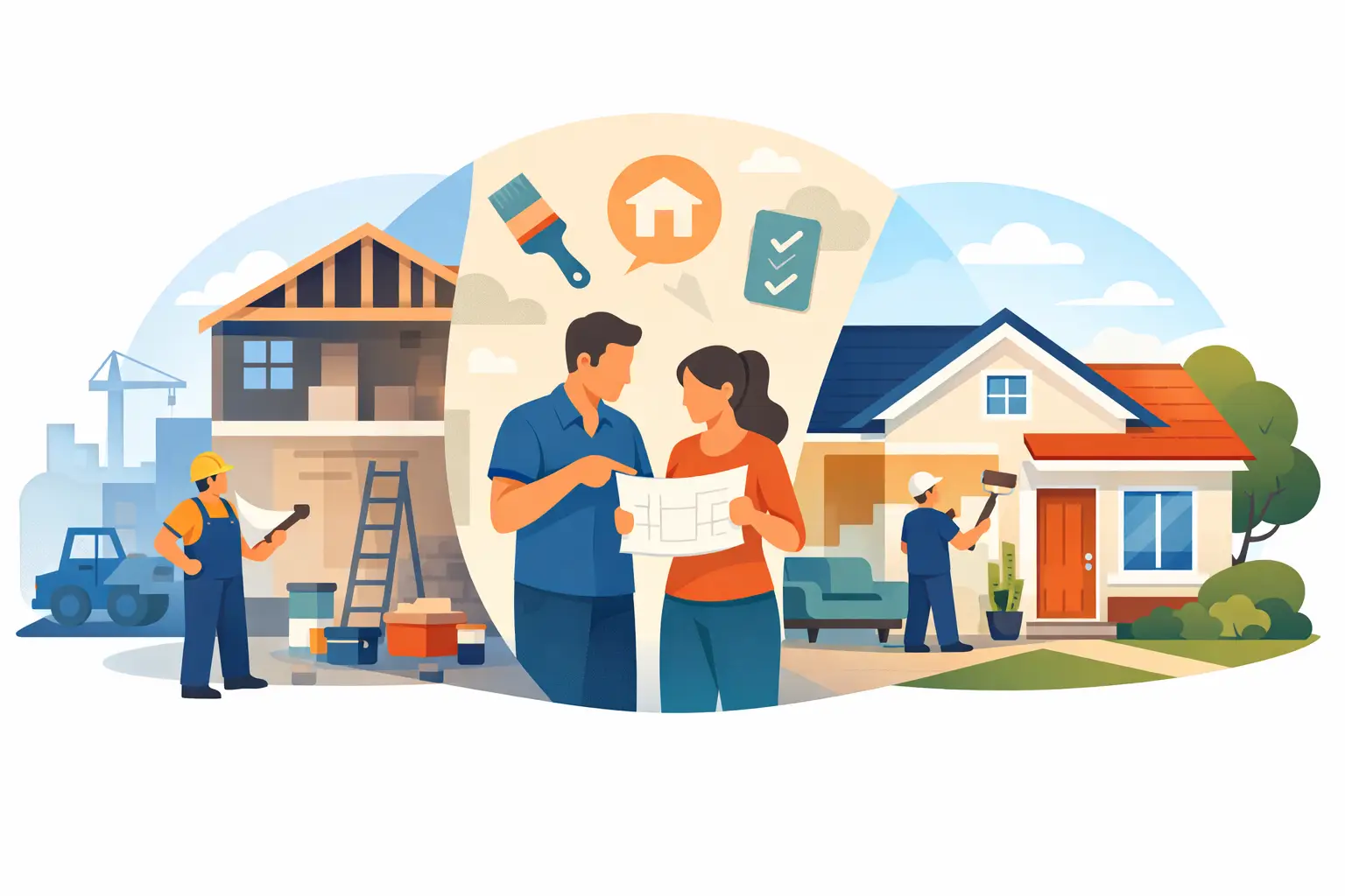 Etapele renovării unei case, fără surprize