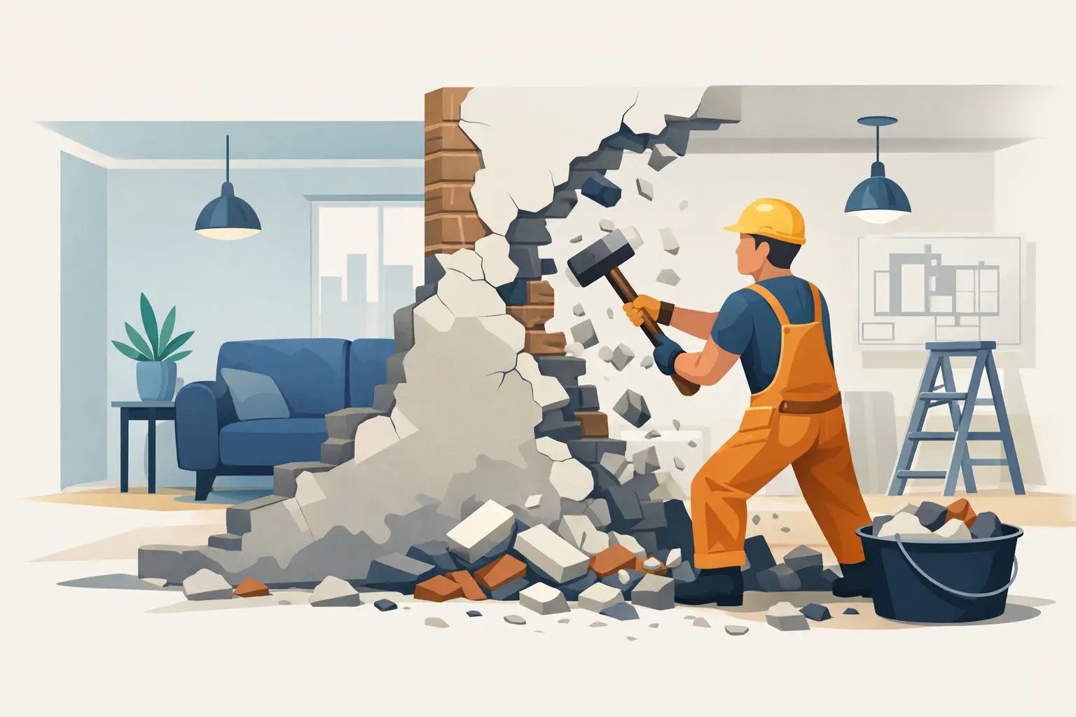 Autorizatie demolare perete interior: când ai nevoie