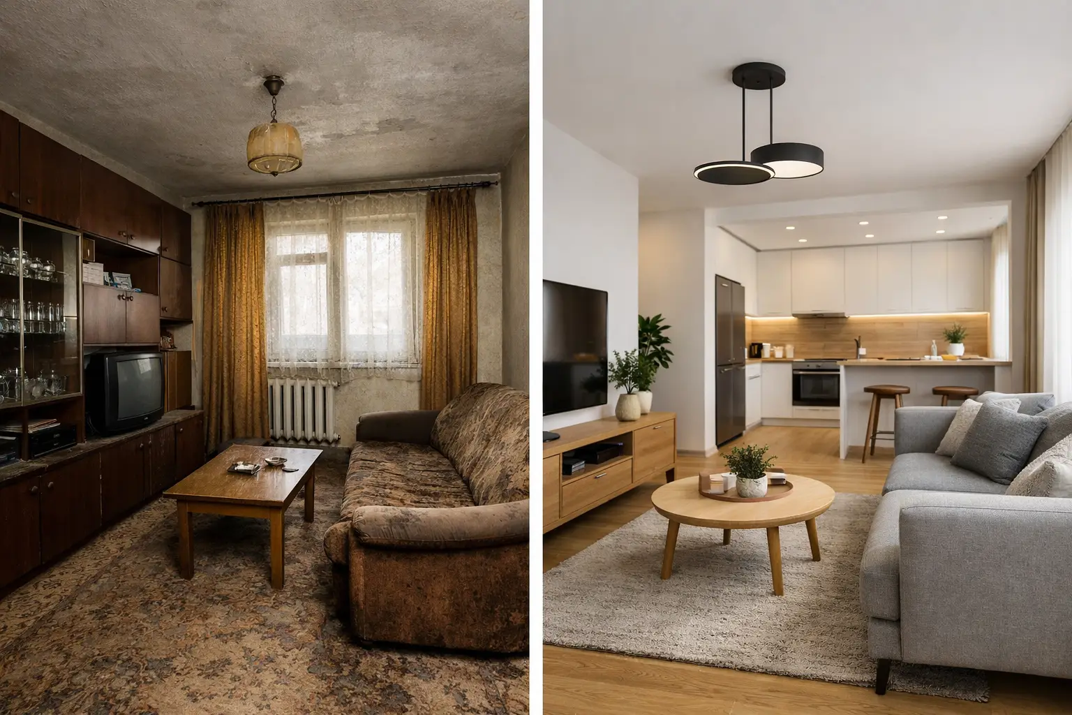 Exemplu renovare apartament comunist corect